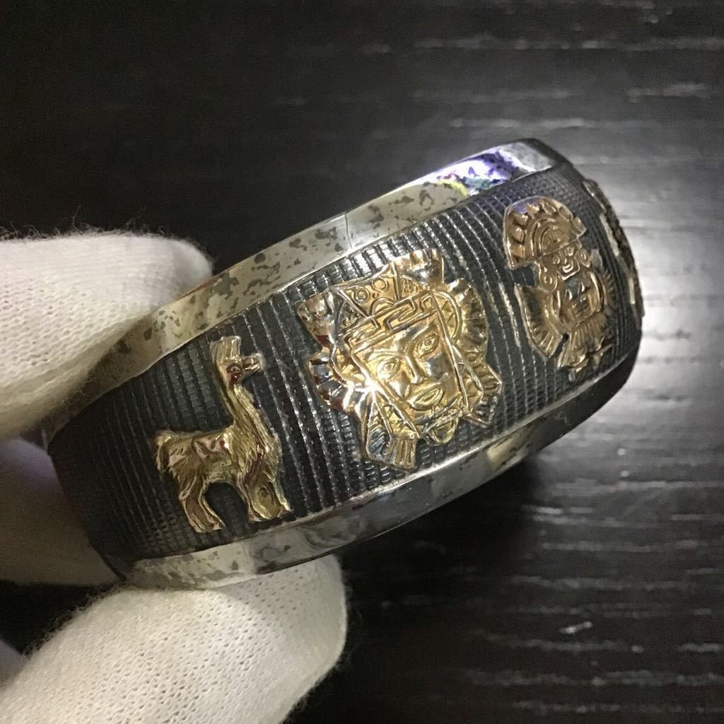 エジプティアン シルバーバングル925 ヴィンテージ-
