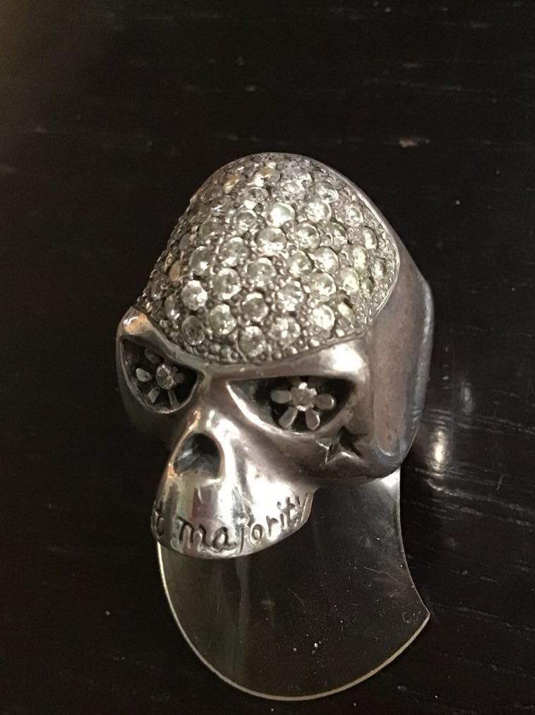  обычная цена 39,990 иен HOLLOOW EDWARD SKULL RING 17 номер SV925 * Skull кольцо серебряный ho low HOLLOW циркон ho low 