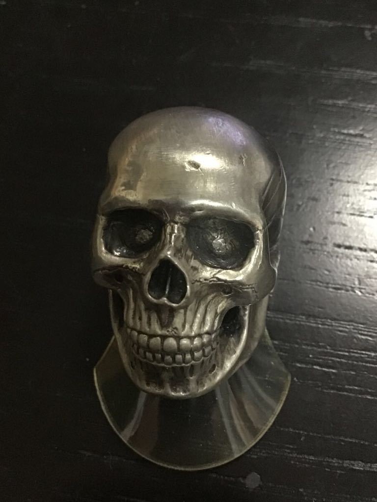 SV925 объем. есть Skull кольцо 11 номер 40g* серебряный череп кольцо булавка кольцо для ключей SILVER