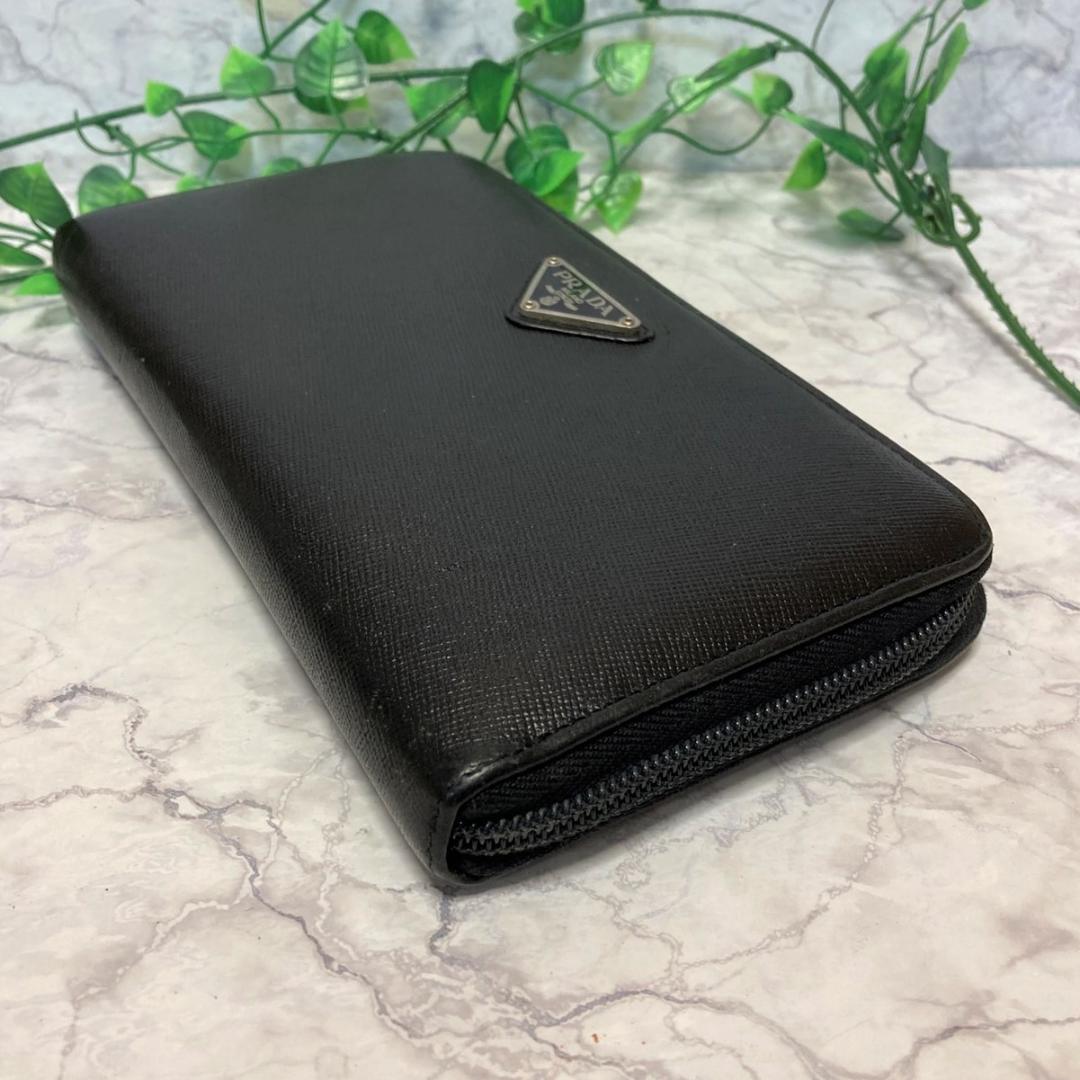 格安 【プラダ】 PRADA 長財布 黒 ラウンドジップ レザーメンズ 格安 【プラダ】 PRADA 長財布 黒 ラウンドジップ レザーメンズ