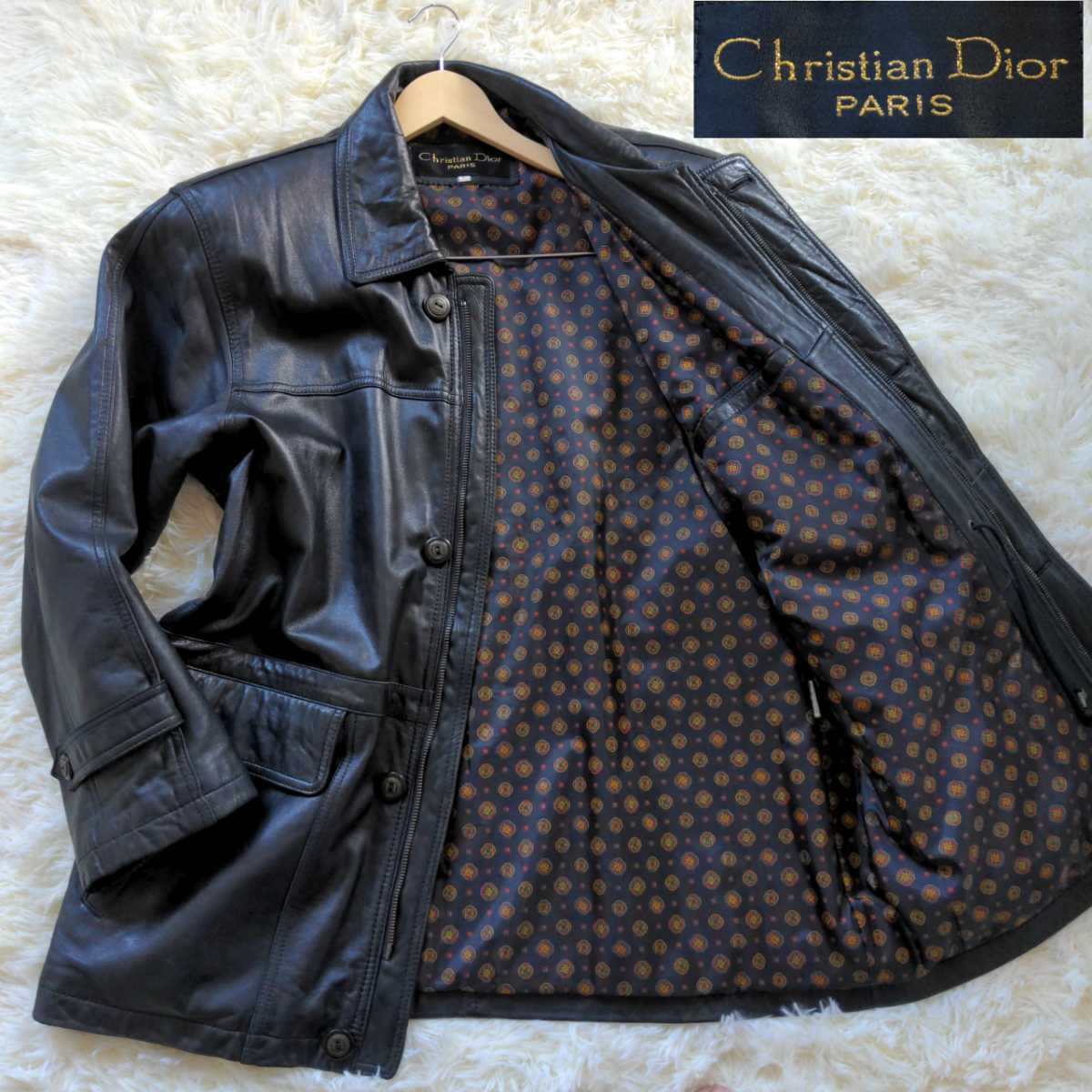 Christian Dior クリスチャンディオール 羊革 レザー ジャケット