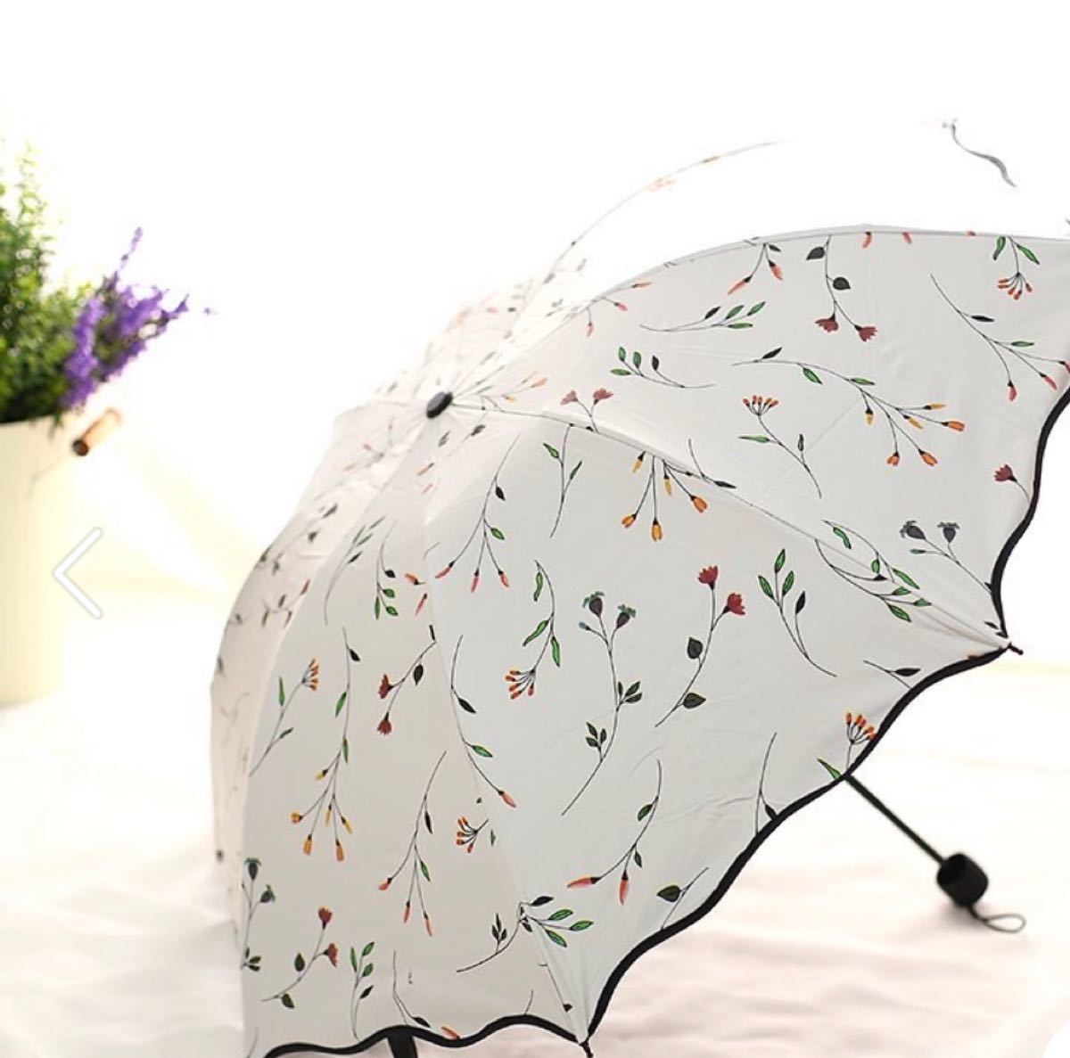折りたたみ傘 花柄 折り畳み傘 晴雨兼用 晴雨兼用日傘 日傘 遮光 UVカット 軽量 折り畳み