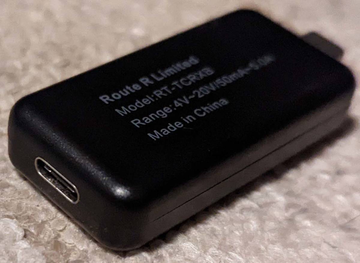 【送料無料】USBチェッカー　ルートアール(Route-R)　双方向入力・画面回転・多機能表示　USB Type-C　電圧・電流チェッカー[RT-TCRXBa]