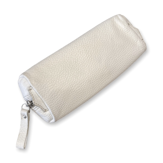 #ZANELLATO/ The nela-to/ small length leather pouch / white #( inspection :danielandbobdioruacrucianiuashipsbarbalardiniincotexstrasburgobeams)