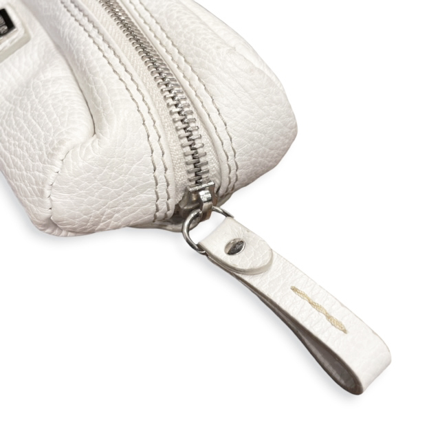 #ZANELLATO/ The nela-to/ small length leather pouch / white #( inspection :danielandbobdioruacrucianiuashipsbarbalardiniincotexstrasburgobeams)