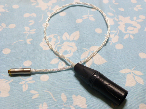 2.5mm4 ultimate ( female ) - XLR connector 4 pin conversion cable 4N original silver stranded wire . core Blade knitting 40cm taupe la sale ( custom correspondence possibility )