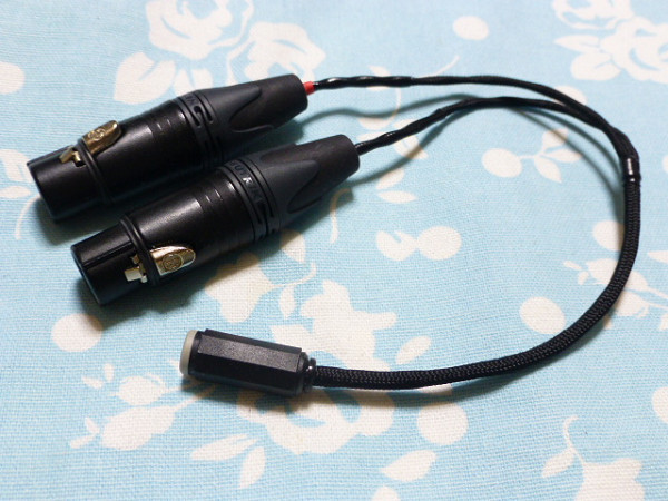 2.5mm4極 (メス) → XLR コネクタ 3ピン ×2 (メス) TEAC UD-301 UD-501 等へ 変換ケーブル (カスタム対応可能)_画像1