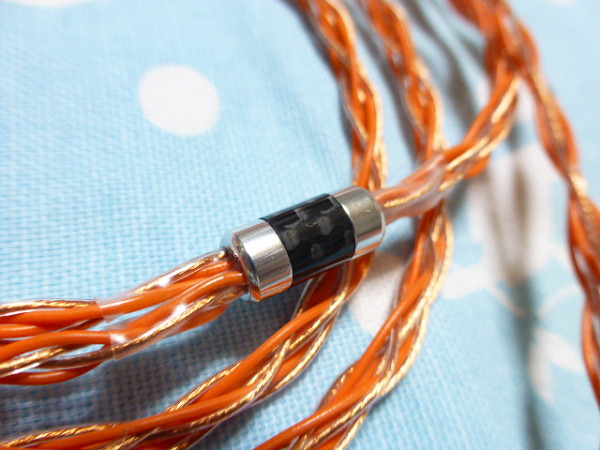 カスタム IEM 2ピン (純銅) オーグライン +pt撚り線 + 7N OCC 純銅 八芯 ブレイド編み 2.5mm4極 (銀) L字 ( MMCX 3.5mm3極 4.4mm5極 対応可_画像4
