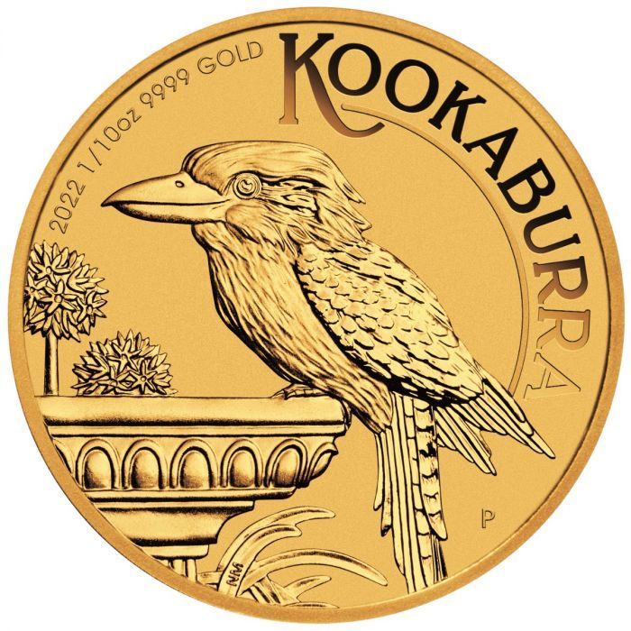 [保証書・カプセル付き] 2022年 (新品) オーストラリア「クッカバラ・ワライカワセミ」純金 1/10オンス 金貨