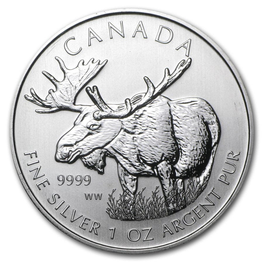 [保証書・カプセル付き] 2012年 (新品) カナダ「ヘラジカ・ムース」純銀 1オンス 銀貨