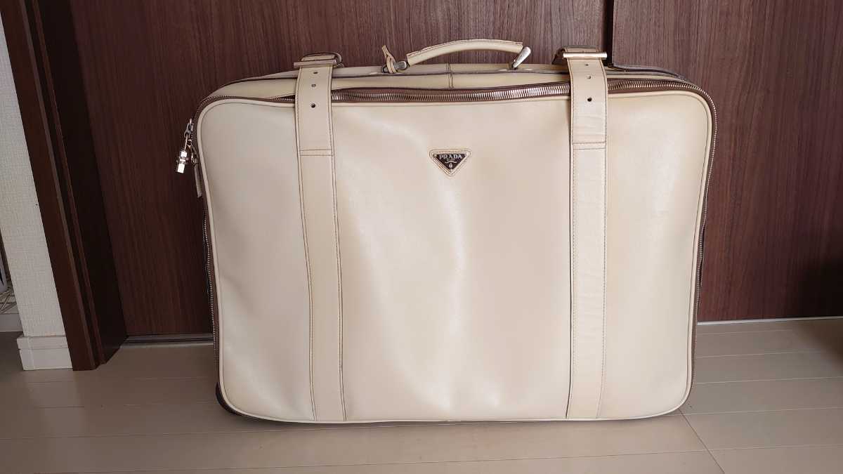 PRADA プラダ キャリーバック サフィアーノ ベージュ 旅行 トラベル