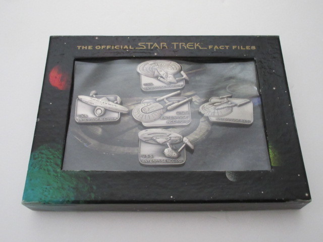  unused Star Trek fact file pin badge set der Goss tea ni pin z