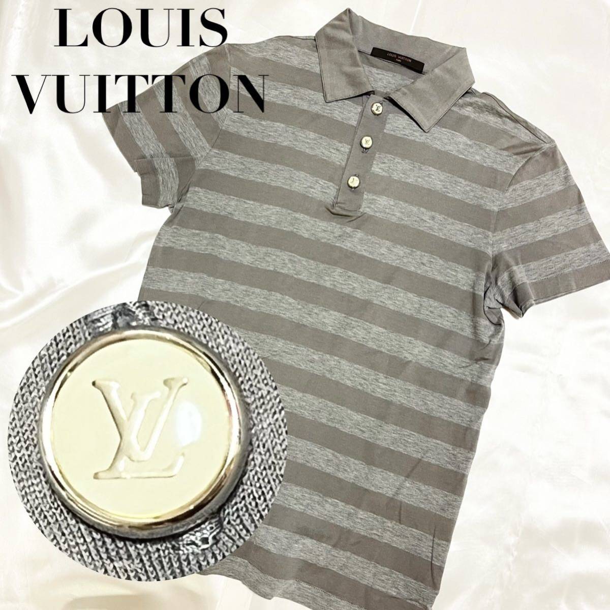 最も優遇の ★新品未使用★Louis Vuittonルイ・ヴィトン　ボーダーポロシャツ ポロシャツ