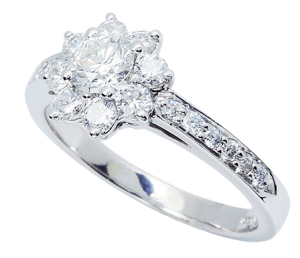 Tiffany * super-beauty goods *PT diamond flora ring Conte .nyuas low 