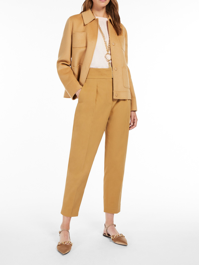  новый товар 65%OFF Max Mara Max Mara хлопок брюки белый 42 размер [ бесплатная доставка ]