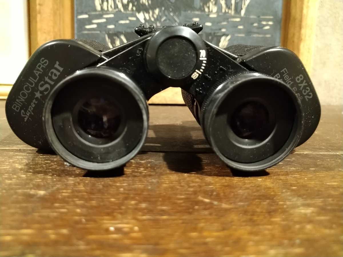 アンティーク　レトロ　双眼鏡 Binoculars ビクセン Super　Star 8×32 レンズキャップ　ストラップ　ケース付　箱あり　説明書あり_画像3