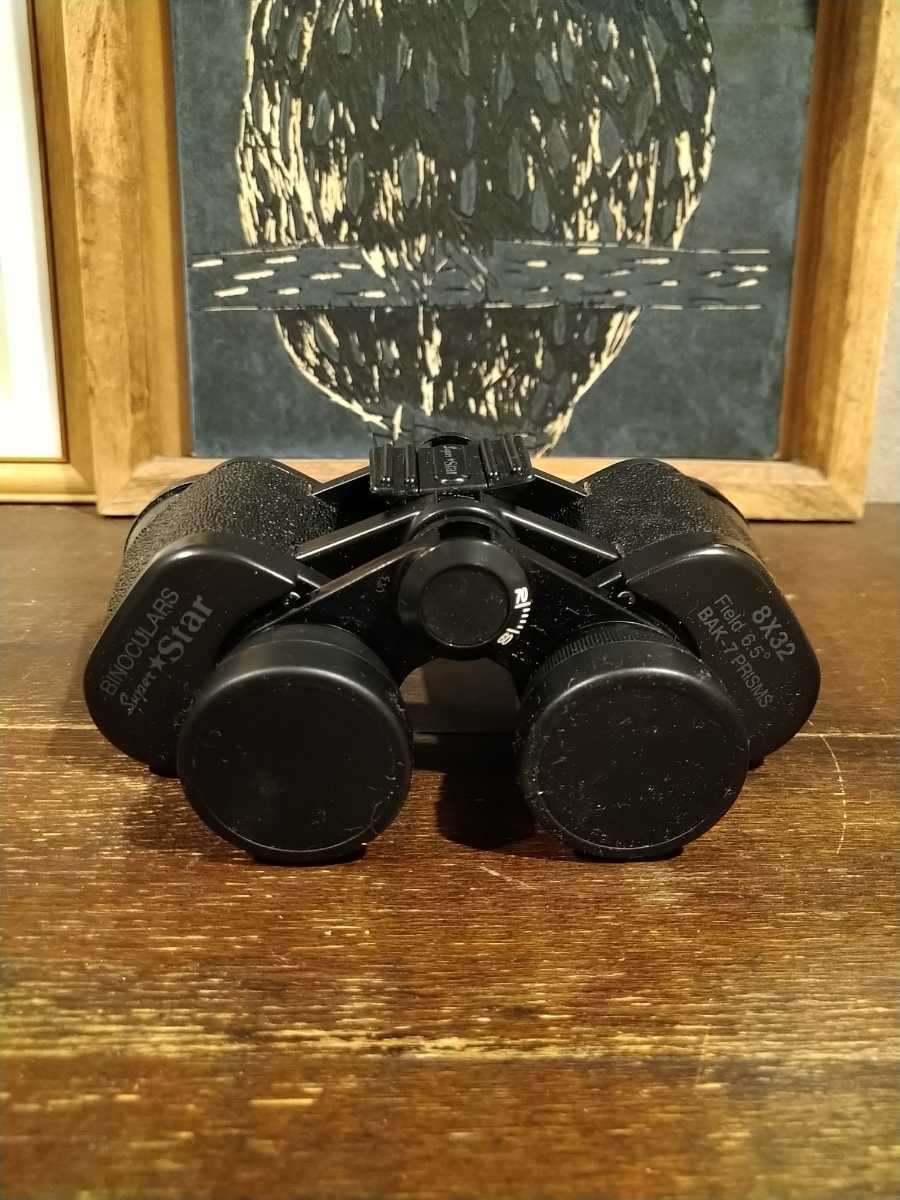 アンティーク　レトロ　双眼鏡 Binoculars ビクセン Super　Star 8×32 レンズキャップ　ストラップ　ケース付　箱あり　説明書あり_画像2