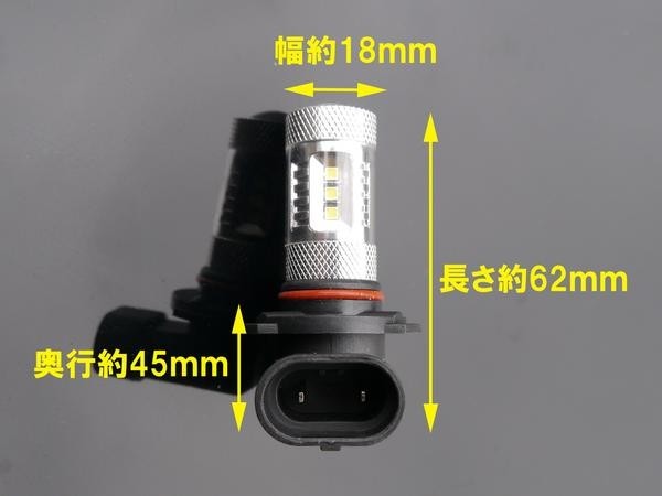 HB3 LEDバルブ 2個セット 12V-24V対応 スーパーホワイト 白 22W SMDバルブ デイライト 複数注文OK フォグランプ 高輝度 送料無料_画像2