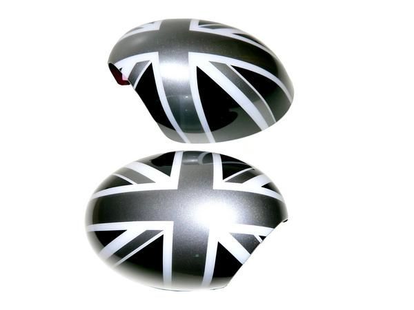 MINI Mini R55-R60 door mirror cover Union Jack black white free shipping 