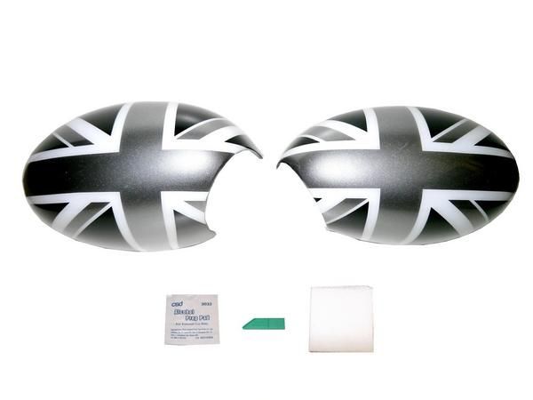 MINI Mini R50 R52 R53 door mirror cover Union Jack black white mirror cover left right set right steering wheel for vehicle inspection correspondence goods last arrival! free shipping 