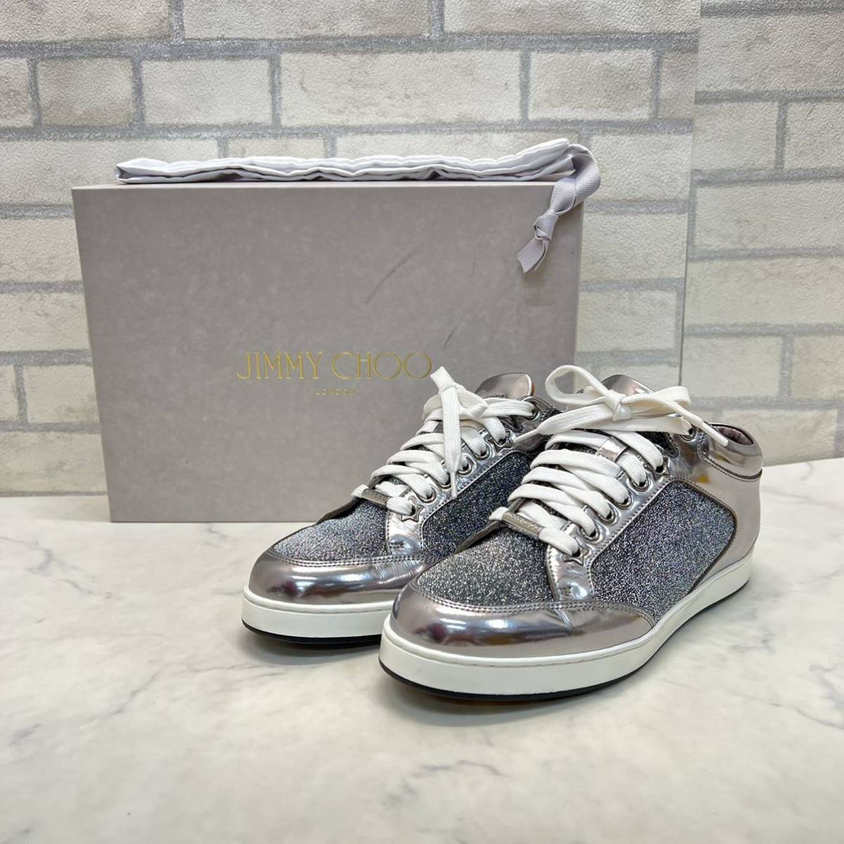 メール便指定可能 JIMMY CHOO スニーカー レディース 美品 - 通販