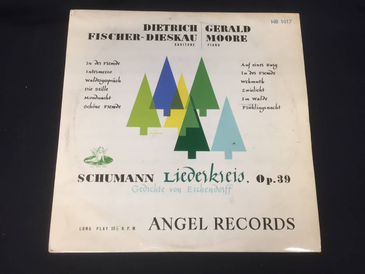 LP/ SCHUMANN/LIEDERKREIS op.39/ 25cm/HB1017/ANGEL RECORDS