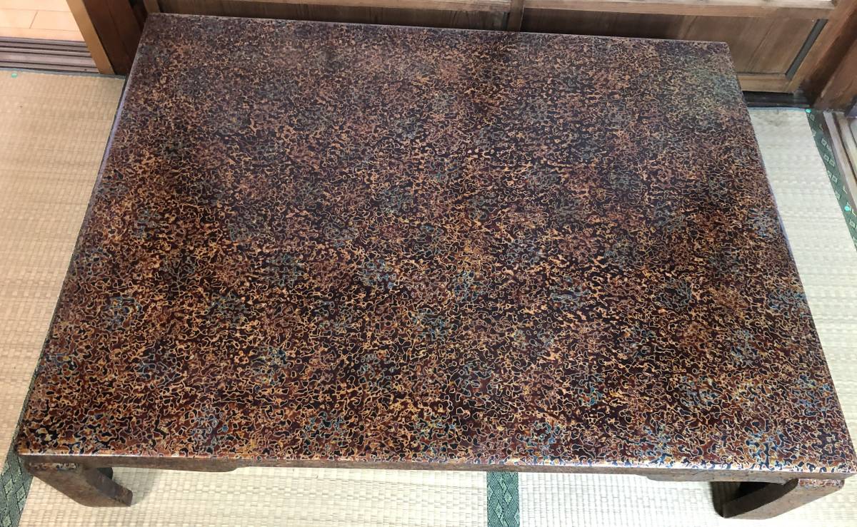 日本伝統工芸 津軽塗 唐塗 座卓 テーブル 大きさ:121㎝×91㎝×高 日本伝統工芸 津軽塗 唐塗 座卓 テーブル 大きさ:121㎝×91㎝×高