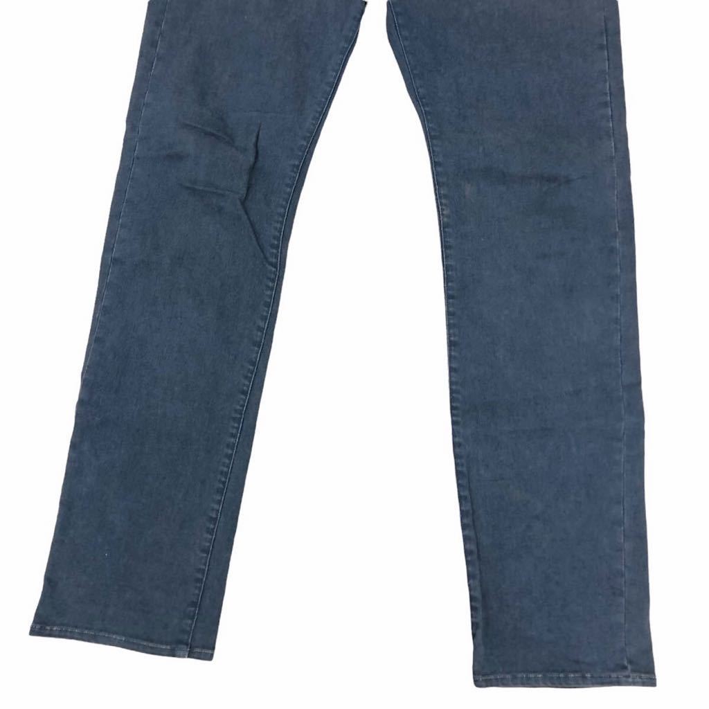 H495 Paul Smith JEANS ポールスミスジーンズ ジーンズ ロング パンツ ボトムス ブルー系 ボタンフライ ストレッチ メンズ L_画像3