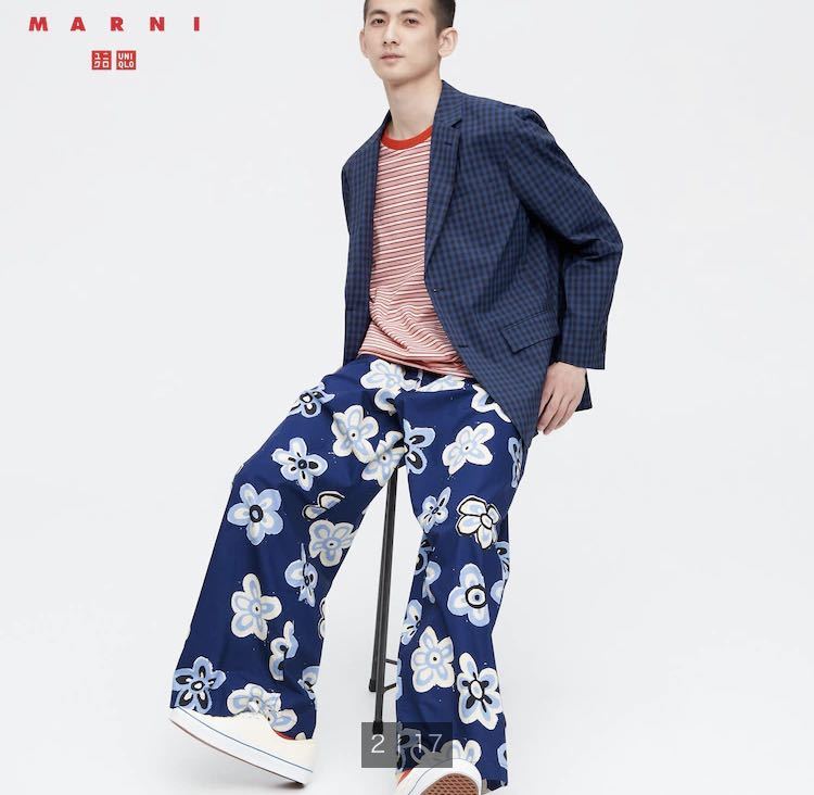 UNIQLO×MARNI イージーワイドフィットパンツ サイズM ユニクロ UNIQLO×MARNI イージーワイドフィットパンツ サイズM ユニクロ