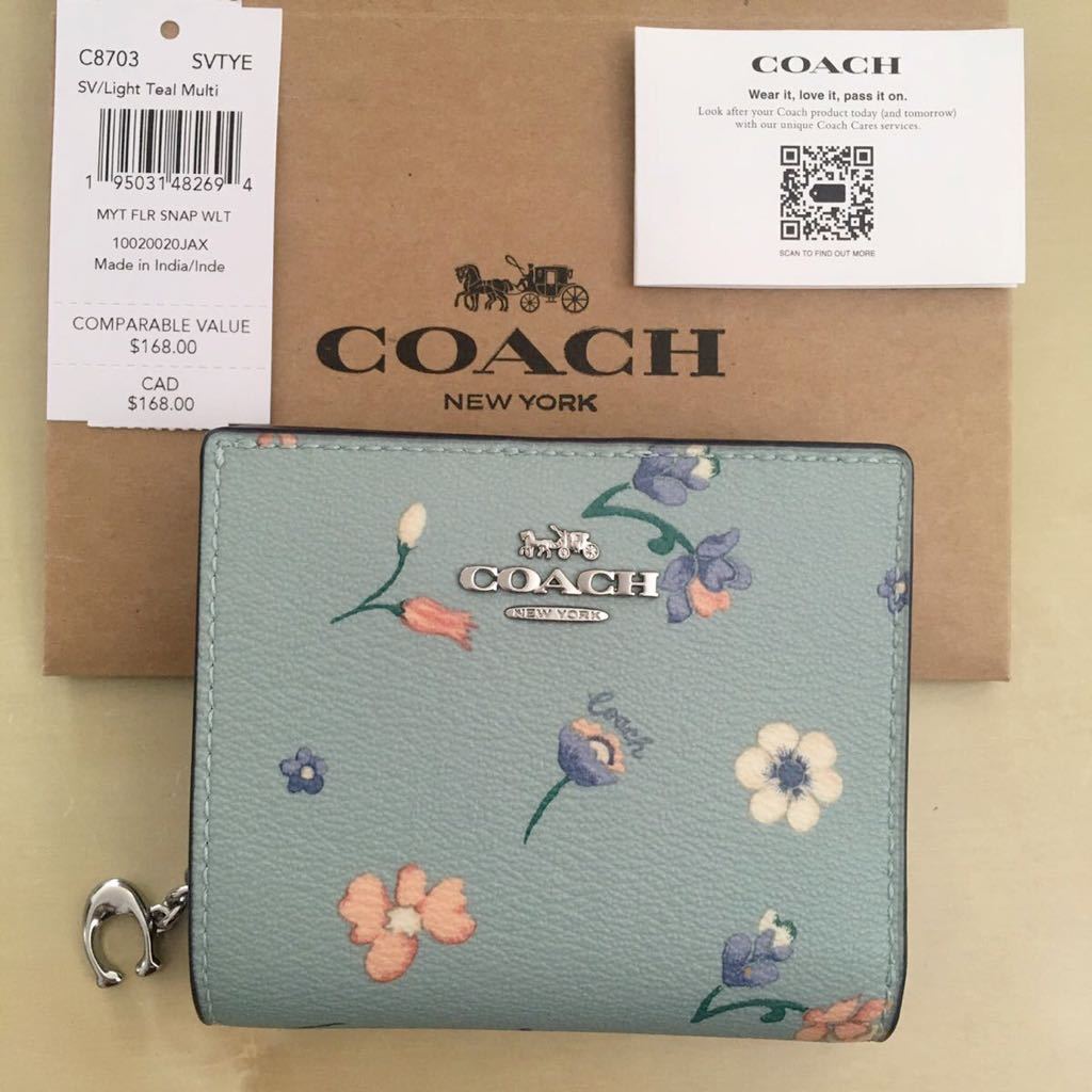 COACH コーチ 財布 ミニ財布 三つ折り 財布 サンライト 折りたたみ 黄