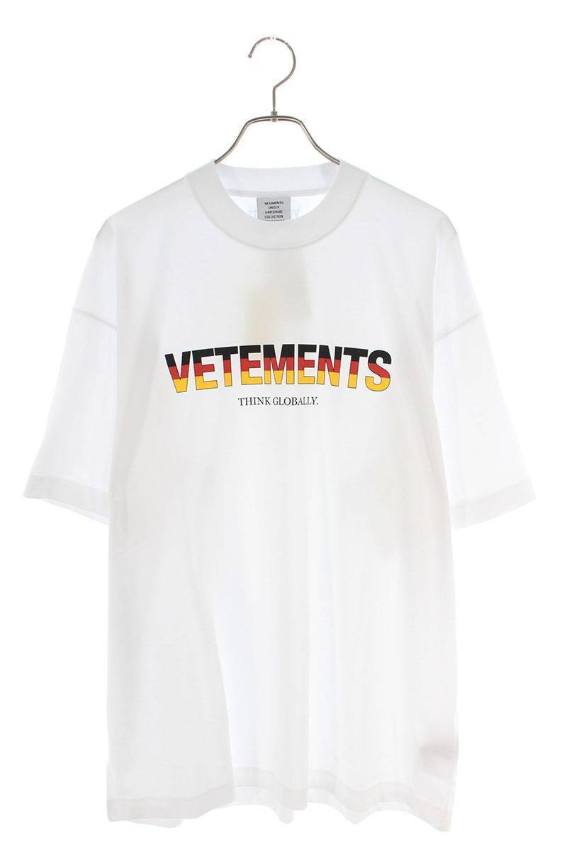 ヴェトモン VETEMENTS 21AW UA52TR290G WHITE サイズ:M ドイツロゴプリントTシャツ 新古品 NO05
