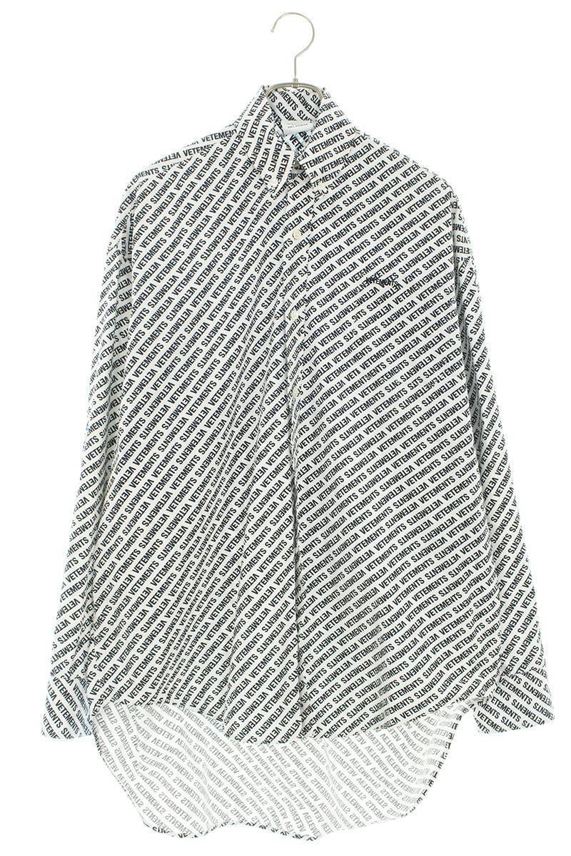 ヴェトモン VETEMENTS 18SS WSS18SH2 サイズ:M ロゴ総柄オーバーサイズ