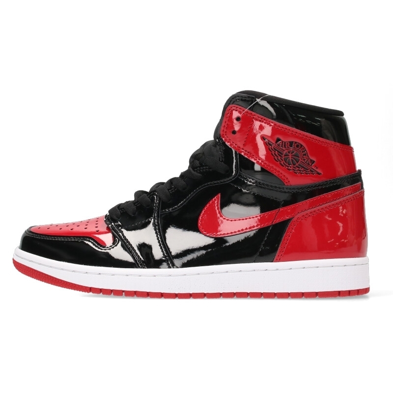 ナイキ NIKE AIR JORDAN 1 RETRO HIGH OG BRED PATENT 555088-063 28cm エアジョーダンワンハイパテントブレッドスニーカー  SB01