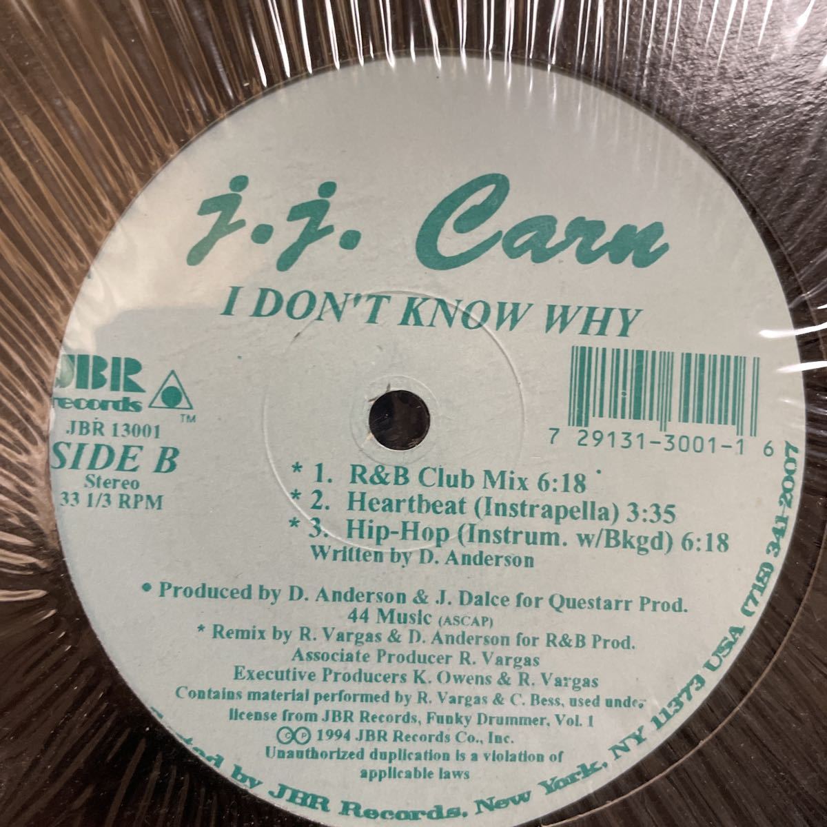 I Don't Know Why / J.J. Carn オリジナル　94年産　マイナーフィメールR&B 12インチ_画像2