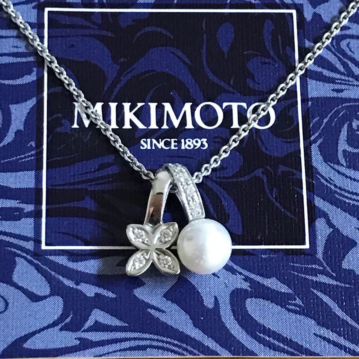 値段交渉受  本真珠　ダイヤモンド　MIKIMOTO ミキモト　パール　ネックレスK18 ネックレス