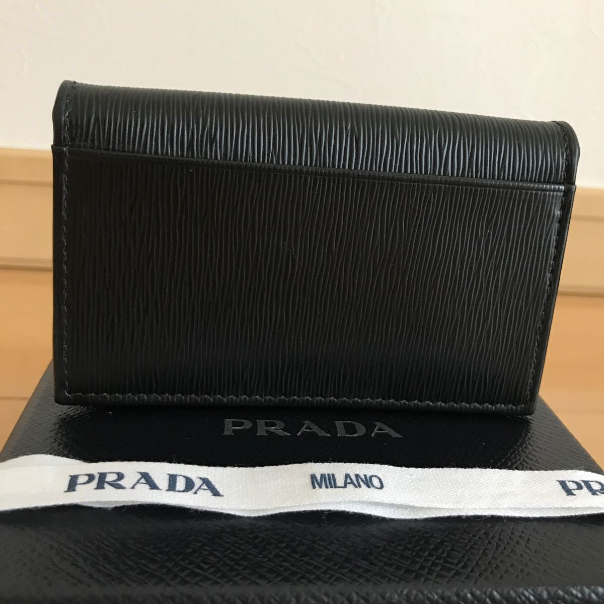 新品同様 極美品 PRADA プラダ 名刺入れ パスケース カードケース 黒
