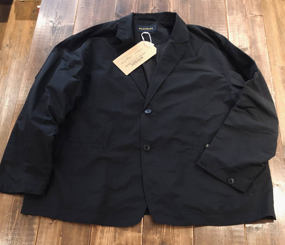 新品未使用 定価2.8万 WORKWARE HC LOUNGE BLAZER #498 - BLACK 黒 L XL 撥水加工 ハンティングジャケット ワークウェア ラウンジブレザー_画像1