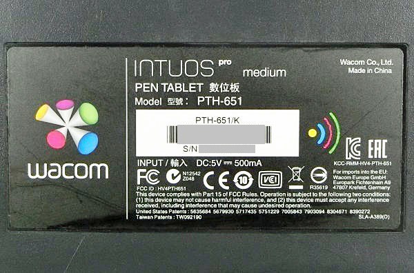 WACOM ペンタブレット Intuos Pro Mサイズ PTH-651 PTH-651/K