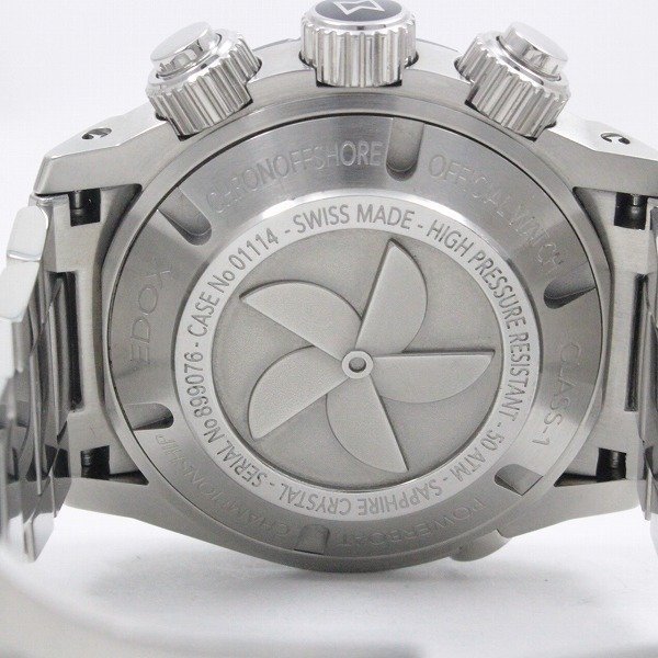 EDOX エドックス クロノオフショア1 自動巻き メンズ 腕時計 ブルー ...