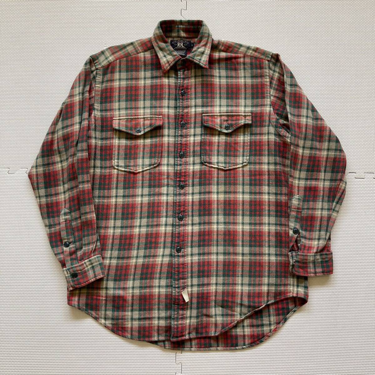 90's RRL ダブルアールエル 初期 ネルシャツ 長袖シャツ M 美品