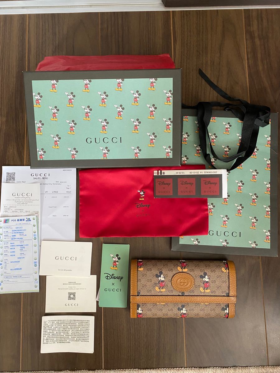参考にお買い物♪ GUCCI グッチ ミッキー ディズニー 長財布 ラスト