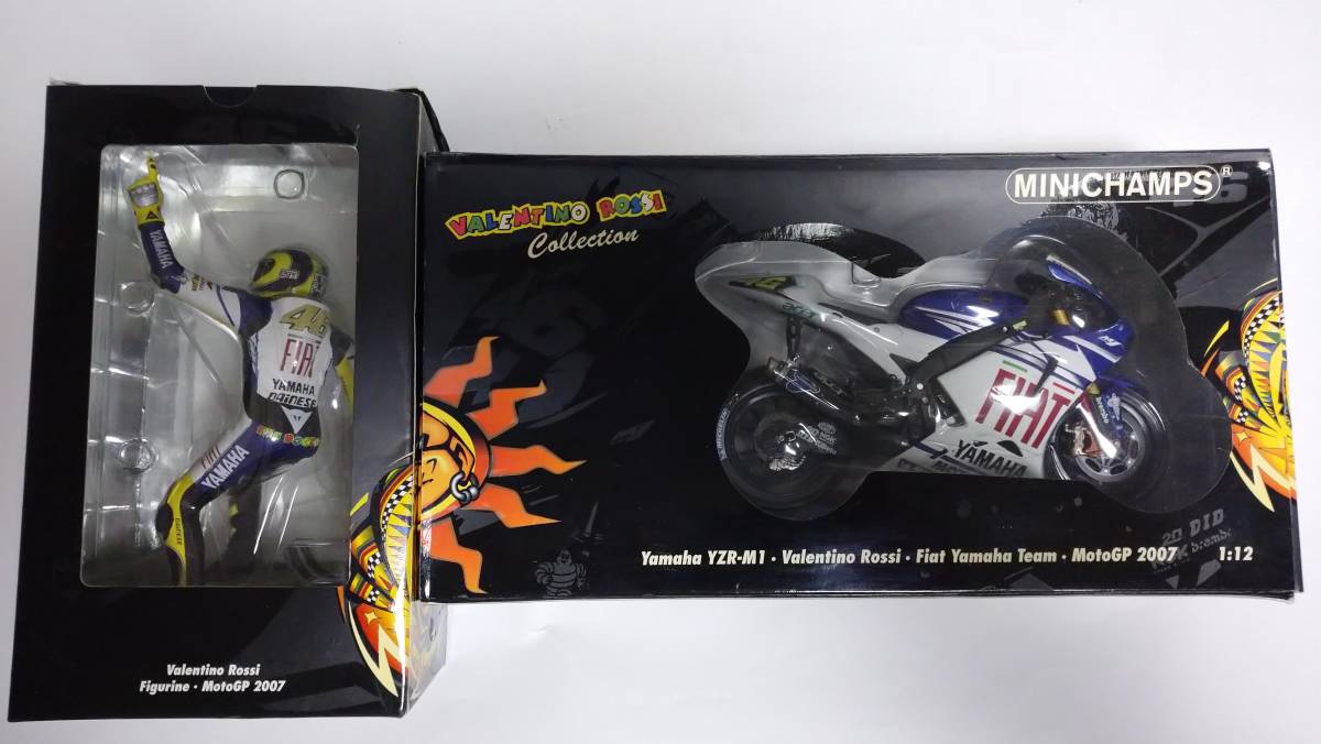  prompt decision PMA Minichamps 1/12 Yamaha YZR-M1 2007 year MotoGP N46 V. Rossi machine * figure set 