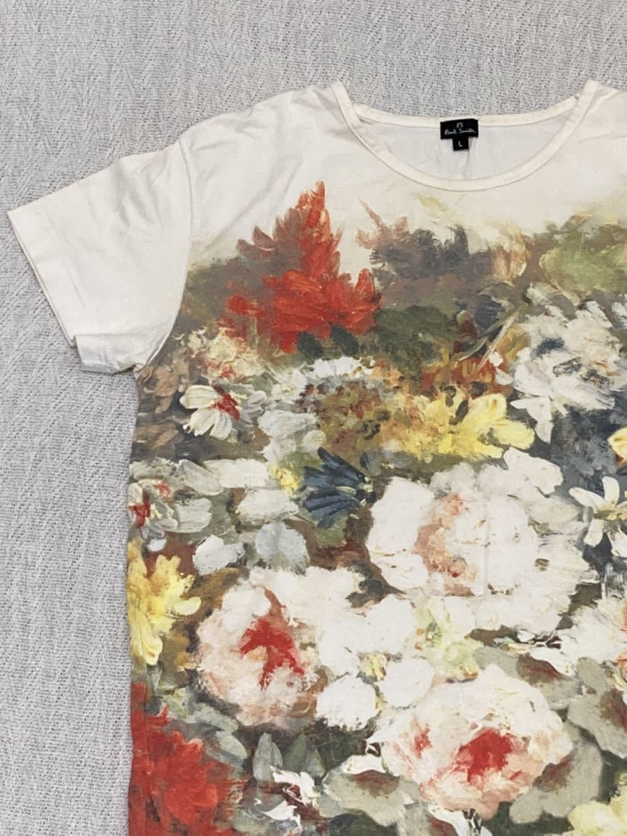 PS Paul Smith 半袖　Tシャツ　イエロー　花柄　メンズ L ピーエス　ポールスミス_画像2