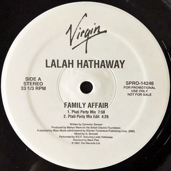【90's 12】Lalah Hathaway / Family Affair _画像1