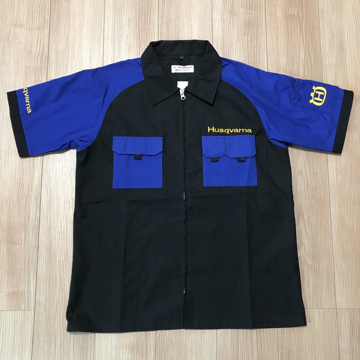 CAGIVA Husqvarna Shirt Cagiva Husquarna команда рубашка рубашка "pit shirt" L размер б/у 