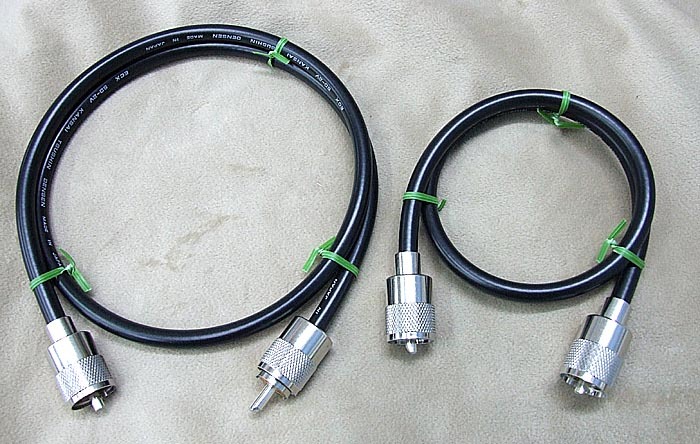 両端 M型 コネクタ付同軸ケーブル 5D-FB 0.65m + 1.0m  MP-MPの画像1