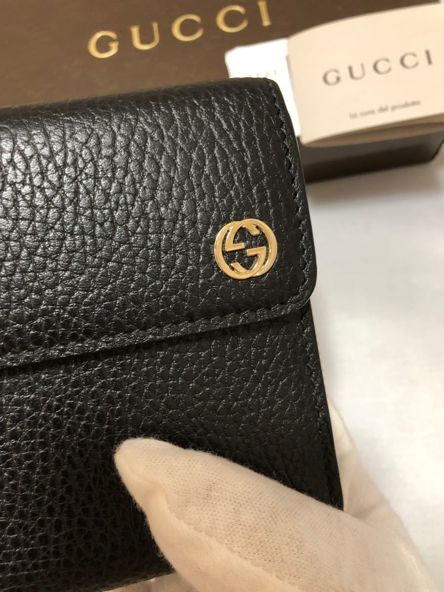 GUCCI グッチラウンドファスナー長財布ブラックダブルG新品未 GUCCI グッチラウンドファスナー長財布ブラックダブルG新品未