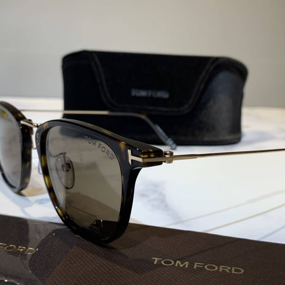 正規品 未使用 トムフォード TF672 FT0672 52E メガネ サングラス tomford 目鏡 鼈甲_画像2