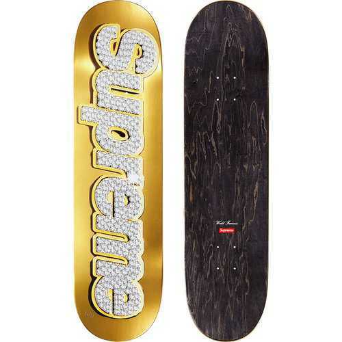 送料無料 Supreme Bling Box Logo Skateboard シュプリーム ブリング ボックス ロゴ スケートボード スケボー デッキ Gold 金 バーバリー