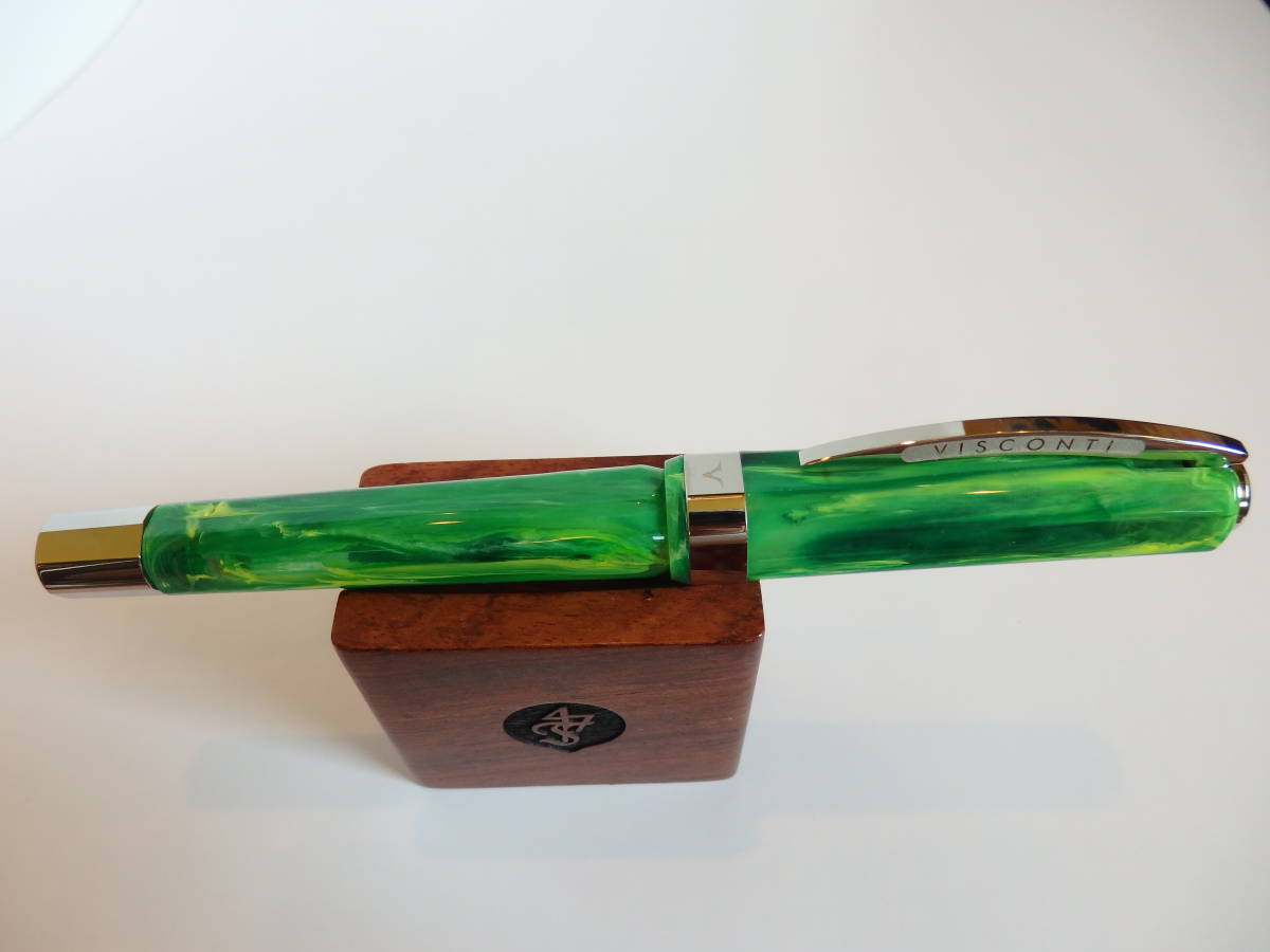 *[ unused * new goods ] vi s Conte . opera fountain pen CAROUSEL GREEN pen .:14K585 solid Gold M